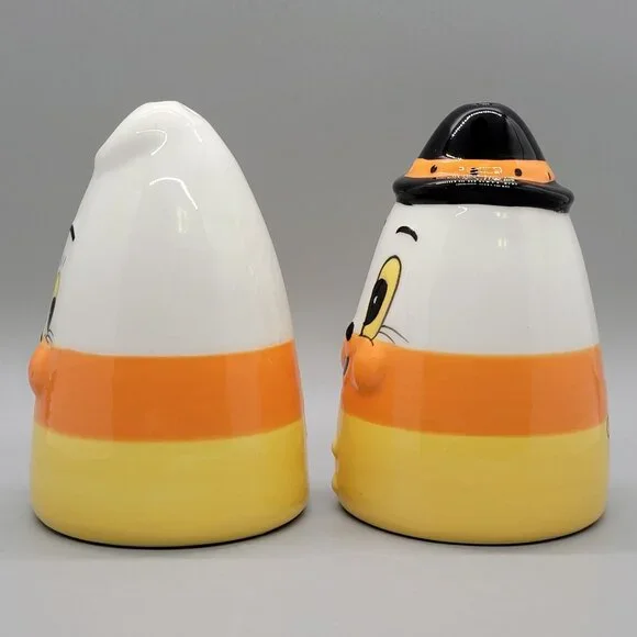 Johanna Parker Carnival Cottage Candy Corn Halloween Salt & Pepper Shakers - Picture 2 of 6